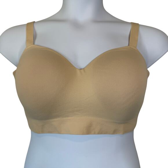 Shapermint Truekind Supportive Wireless Shaping Bra Sz XL Beige Chai Sweetheart - Picture 1 of 12